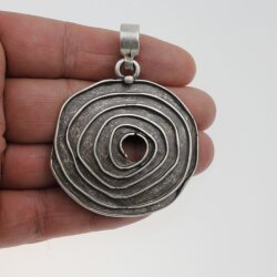 Antique Silver Spiral Pendant