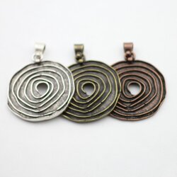 Antique Silver Spiral Pendant