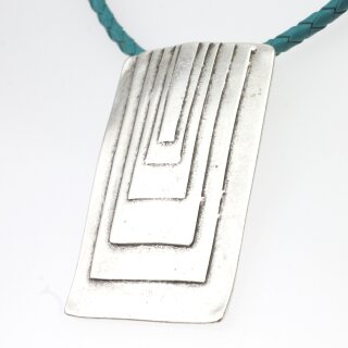 square Future Pendant 4,5x6,9 cm, Antique Silver