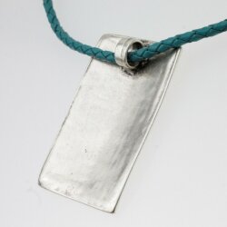 square Future Pendant 4,5x6,9 cm, Antique Silver