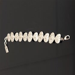 Retro Bracelet with oval elements, fluted