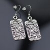 Rectangular earhooks with flourish