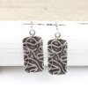 Rectangular earhooks with flourish