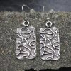 Rectangular earhooks with flourish