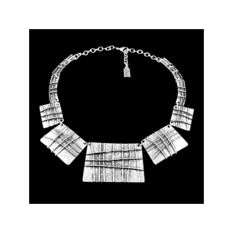 Kette mit Platten und Gitter Muster, 23,80