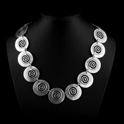 Necklace with round Spiral elements