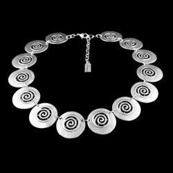 Necklace with round Spiral elements