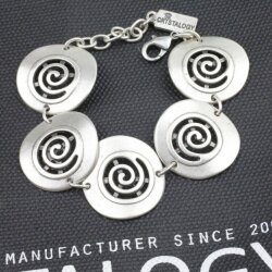 Statement Bracelet with Spiral metal elements