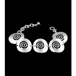 Statement Bracelet with Spiral metal elements