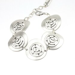 Statement Bracelet with Spiral metal elements