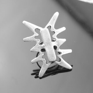 Abstrakter Kfer Ring, 4,5x3,5 cm