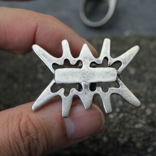 Abstrakter Kfer Ring, 4,5x3,5 cm