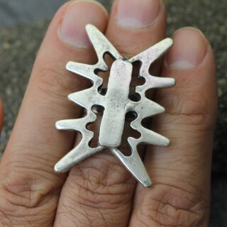 Abstrakter Kfer Ring, 4,5x3,5 cm
