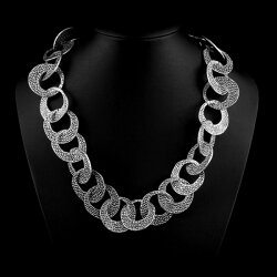 Retro Style Kette Statement Gothic Mittelalter mit Runden...