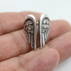 Crystalogy Flügel Ring Statement Engel Wings 925er Sterling Silber beschichtet