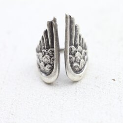 Crystalogy Flügel Ring Statement Engel Wings 925er Sterling Silber beschichtet