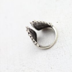 Crystalogy Flügel Ring Statement Engel Wings 925er Sterling Silber beschichtet