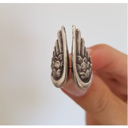 Crystalogy Flügel Ring Statement Engel Wings 925er Sterling Silber beschichtet