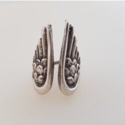 Crystalogy Flügel Ring Statement Engel Wings 925er Sterling Silber beschichtet