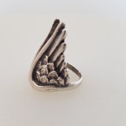 Crystalogy Flügel Ring Statement Engel Wings 925er Sterling Silber beschichtet