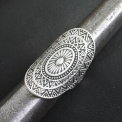 Silber Mandala Ring Großer ovaler Ring