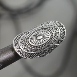 Silber Mandala Ring Großer ovaler Ring
