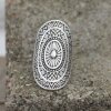 Silber Mandala Ring Großer ovaler Ring