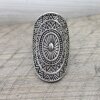 Silber Mandala Ring Großer ovaler Ring