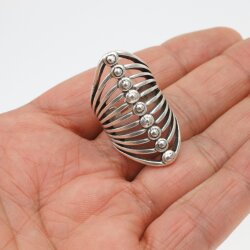 nubby and grooved ring, 4,0 cm