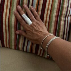 XXL Statement Ring Silver Toned Long Oval Matte Finish Modern Boho