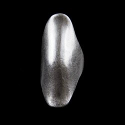 XXL Statement Ring Silver Toned Long Oval Matte Finish Modern Boho