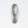 XXL Statement Ring Silver Toned Long Oval Matte Finish Modern Boho
