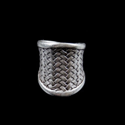 Basket Ring Ethno Vintage Antik Silber Optik Damenring