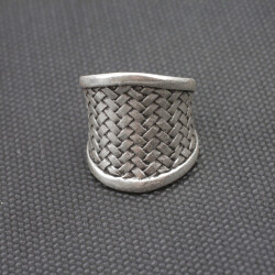 Basket Ring Ethno Vintage Antik Silber Optik Damenring