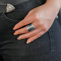 Basket Ring Ethno Vintage Antik Silber Optik Damenring