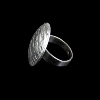 Knopf Look Ring mit Rillen, 2,4 cm