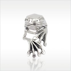 Altsilber Frosch Ring