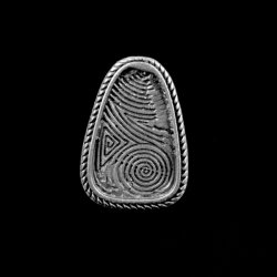 fingerprint Ring, 3,5x2,5 cm