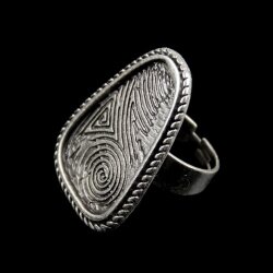 Fingerabdruck Ring, 3,5x2,5 cm