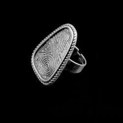 Fingerabdruck Ring, 3,5x2,5 cm