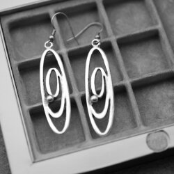 Spiral Earrings, oval 5,5x1,6 cm