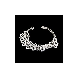 Double-rowed Bracelet with Squares, Fancy and Playful