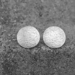 round Stud, fluted stud earrings