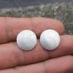 round Stud, fluted stud earrings