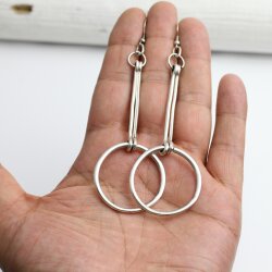 Circle rod Earrings