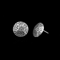 mushroom heads stud earrings, ø 1,5 cm