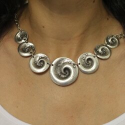 Spiral, Wave Necklace Statement Gothic Bohemian Medieval