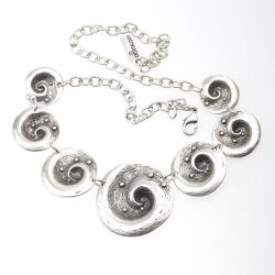 Spiral, Wave Necklace Statement Gothic Bohemian Medieval