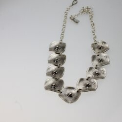 metal Beads in shell Necklace Statement Gothic Bohemian Medieval