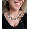 metal Beads in shell Necklace Statement Gothic Bohemian Medieval